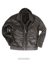 Blouson en cuir de l'armée polonaise coupe femme, surplus militaire d'occasion