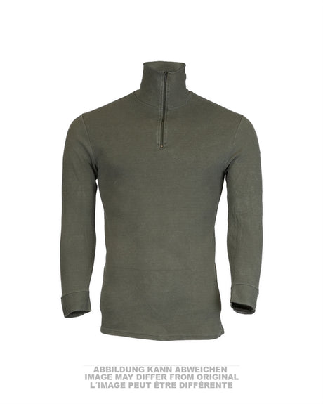 Chemise en tricot F1 de l'armée française à fermeture à glissière, occasion