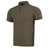 Polo Pentagon Valor en piqué de coton élasthanne 210 g/m² à patte de boutonnage cachée
