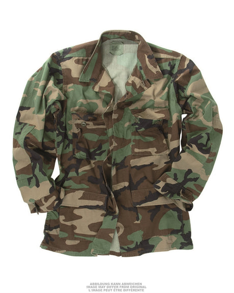 Veste de combat BDU américaine en toile ripstop de coton, surplus d'occasion