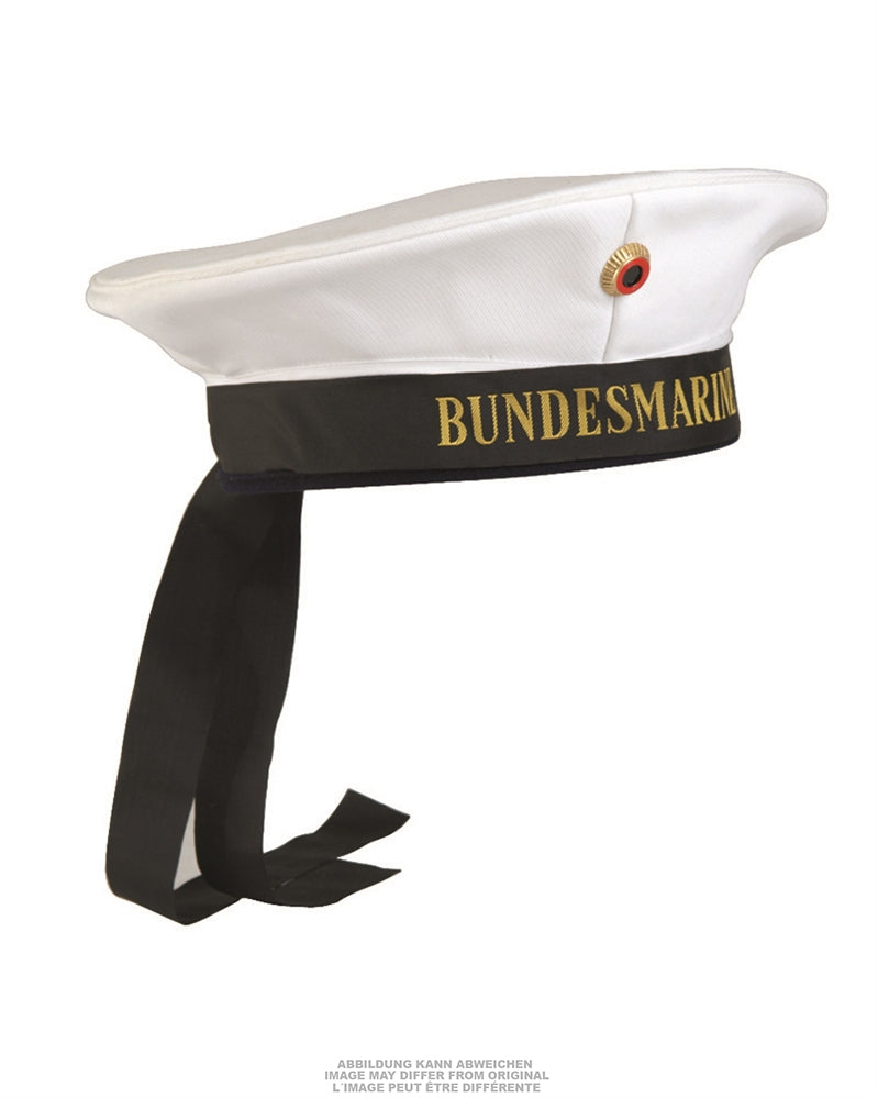 Bonnet de marin de la marine allemande à ruban, doublure polyester, occasion