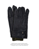 Gants en cuir type américain de l'armée belge avec sous-gants, stock ancien