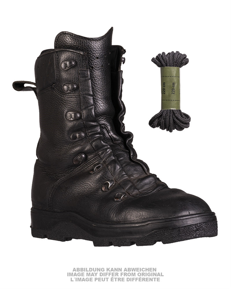 Chaussures de combat DMS en cuir de la Bundeswehr, ressemelées, occasion