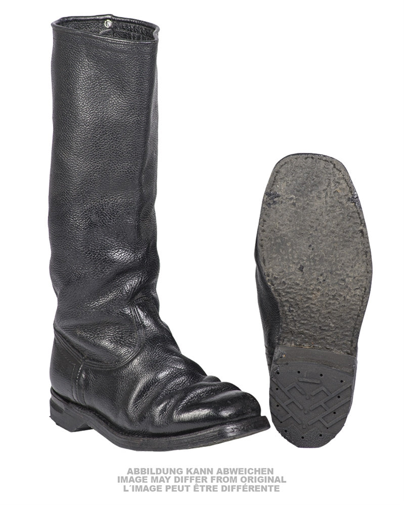 Bottes à tige en cuir de l'armée polonaise, dotation de troupe d'occasion