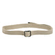 Ceinture française en toile de coton à boucle métallique ouverte, stock ancien