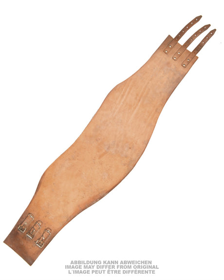 Ceinture lombaire de motocycliste de l'armée française en cuir, occasion