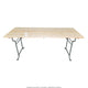 Table de campagne pliante britannique de 190 x 73 cm, stock ancien