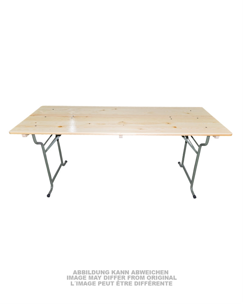 Table de campagne pliante britannique de 190 x 73 cm, stock ancien