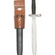 Baïonnette suisse modèle 57 avec son porte-fourreau en cuir, occasion
