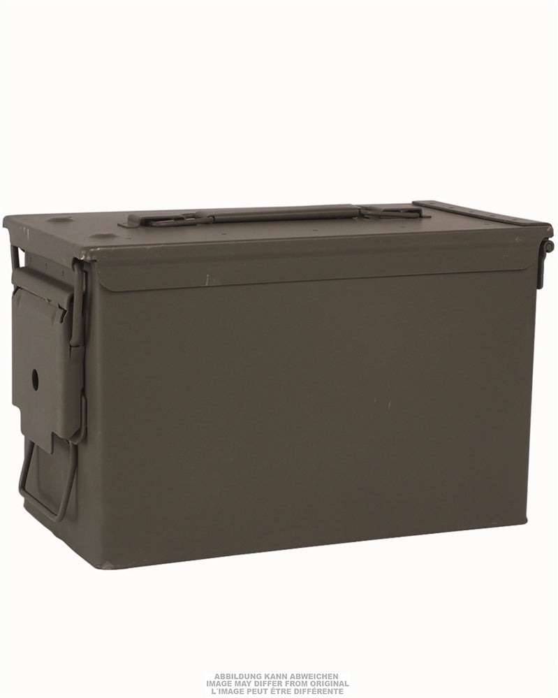 Caisse à munitions métallique type US calibre 30 de 23 x 17,5 x 9 cm