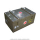 Caisse en bois de l'armée tchèque de 78 x 50 x 40 cm, surplus d'occasion