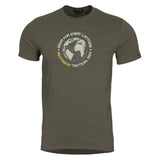 T-shirt Pentagon Globe imprimé en coton filé à l'anneau 190 g/m² anti-odeurs