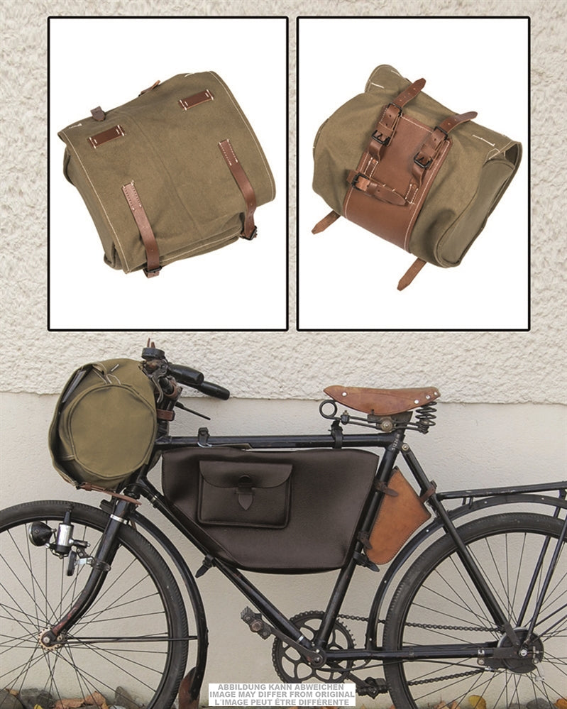 Sacoche de guidon au modèle militaire suisse en coton, stock ancien de dépôt