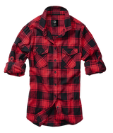 Chemise Brandit Amy coupe femme en flanelle de coton manches longues poches poitrine