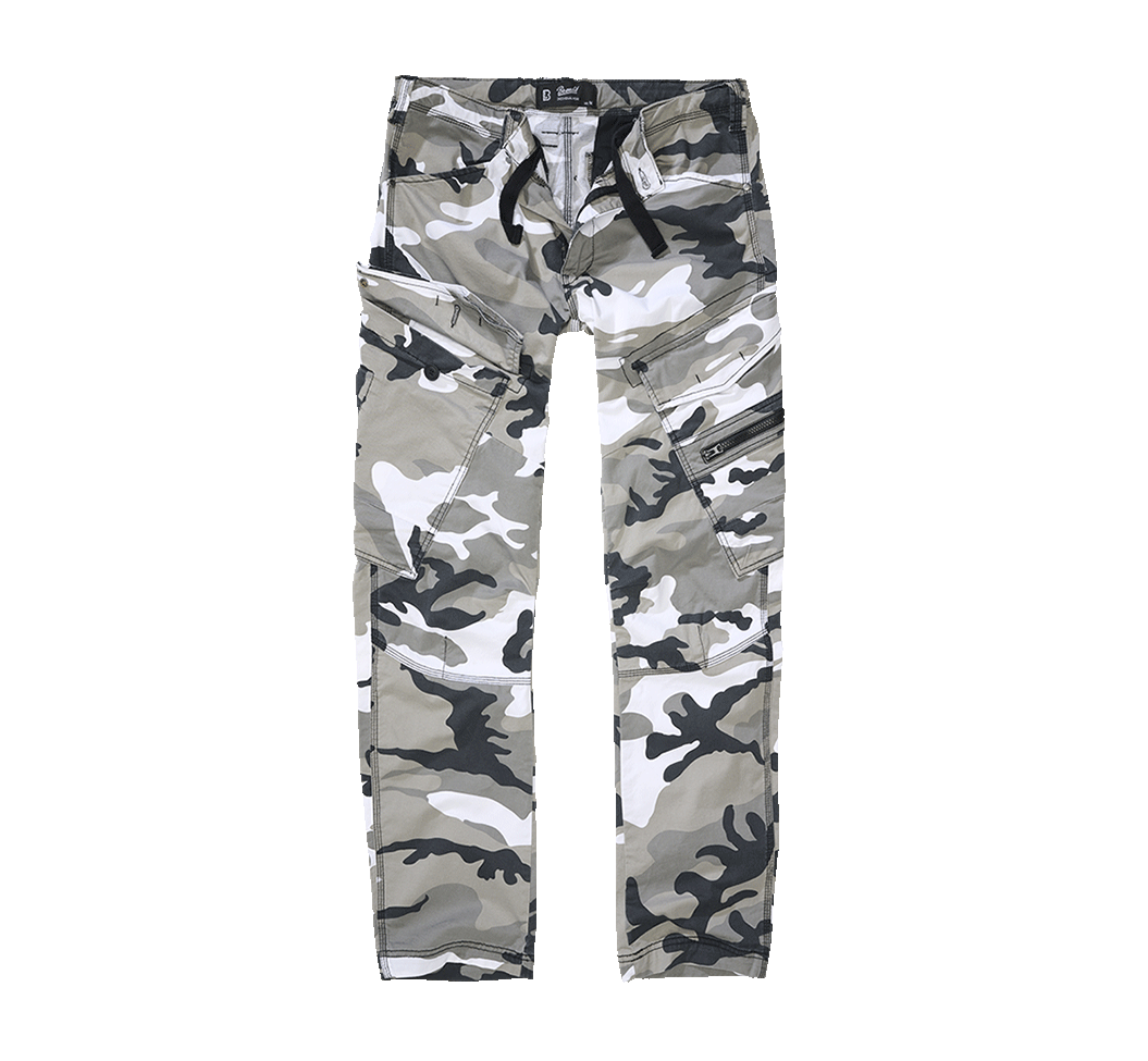 Pantalon Brandit Adven Slim Fit coton extensible assise renforcée six poches et cordon de taille
