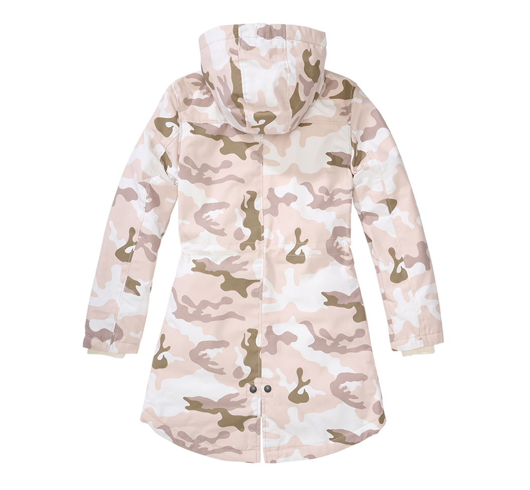 Parka Brandit Marsh Lake coupe femme à pans longs doublure matelassée et peluche