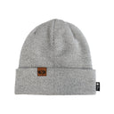 Bonnet Haix BC Beanie laine vierge et polyacrylique écusson cuir bord repliable