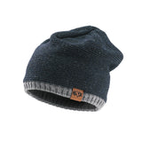 Bonnet Haix BC Beanie laine vierge et polyacrylique écusson cuir bord repliable