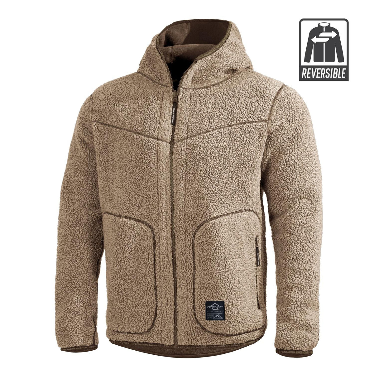 Veste polaire Pentagon Ianos Sherpa réversible 2 en 1 en polyester deux faces