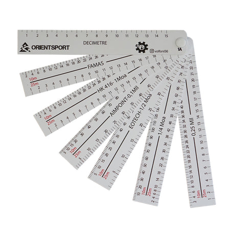 Accessoire d'entraînement Orientsport Jeu de réglettes de réglage de tir aide au calcul