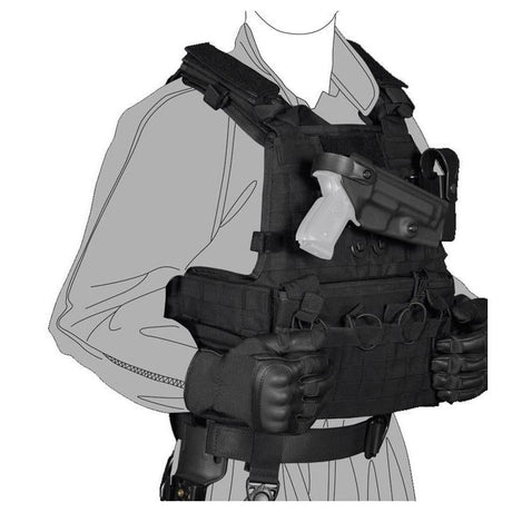 Adaptateur holster rotatif à déconnexion rapide Vega Holster R.D.Q.A. en polymère (ceinturon, cuisse, MOLLE)