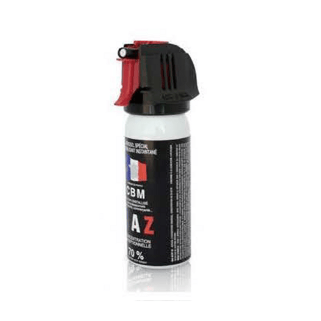 Aérosol de défense CBM gaz lacrymogène CS + Capot Accusol 50 ml — fabrication française