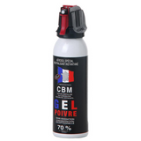 Aérosol de défense CBM gaz lacrymogène au poivre OC + Capot Accusol 50 ml — fabrication française