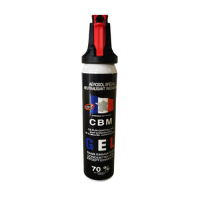 Aérosol de défense CBM gel lacrymogène CS + Capot Accusol 75 ml