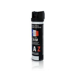Aérosol de défense CBM gel lacrymogène au poivre OC + Capot Clapet 75 ml — fabrication française