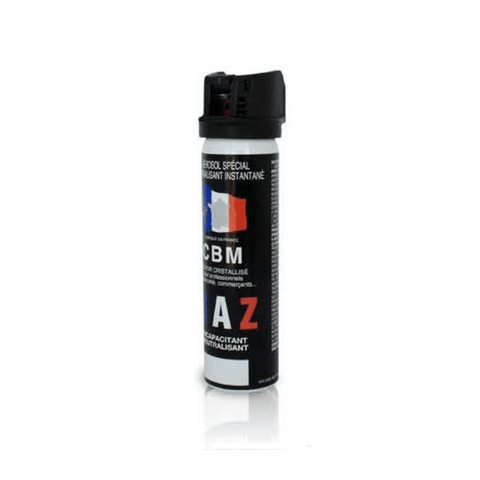 Aérosol de défense CBM gel lacrymogène au poivre OC + Capot Clapet 75 ml — fabrication française