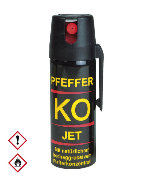 Aérosol de défense au poivre Mil-Tec 50 ml jet direct sécurité anti-panique brevetée