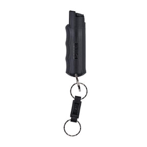 Aérosol lacrymogène Sabre Red porte-clés jet puissant 25 giclées sécurité à verrou