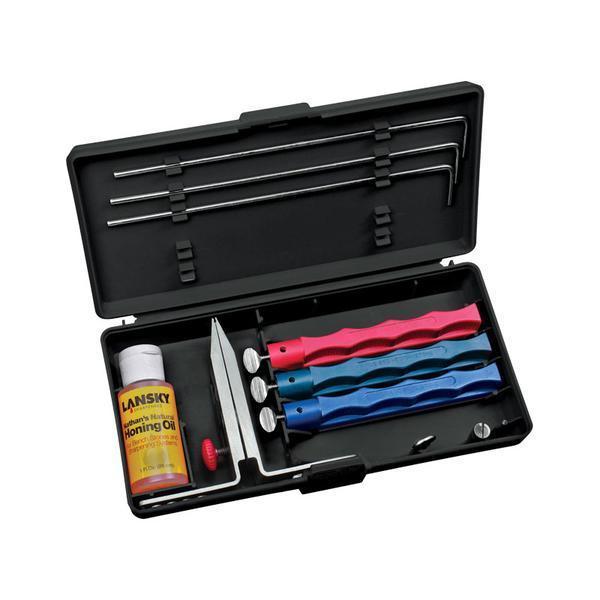 Aiguiseur Lansky Deluxe système à angle contrôlé 3 pierres avec étui