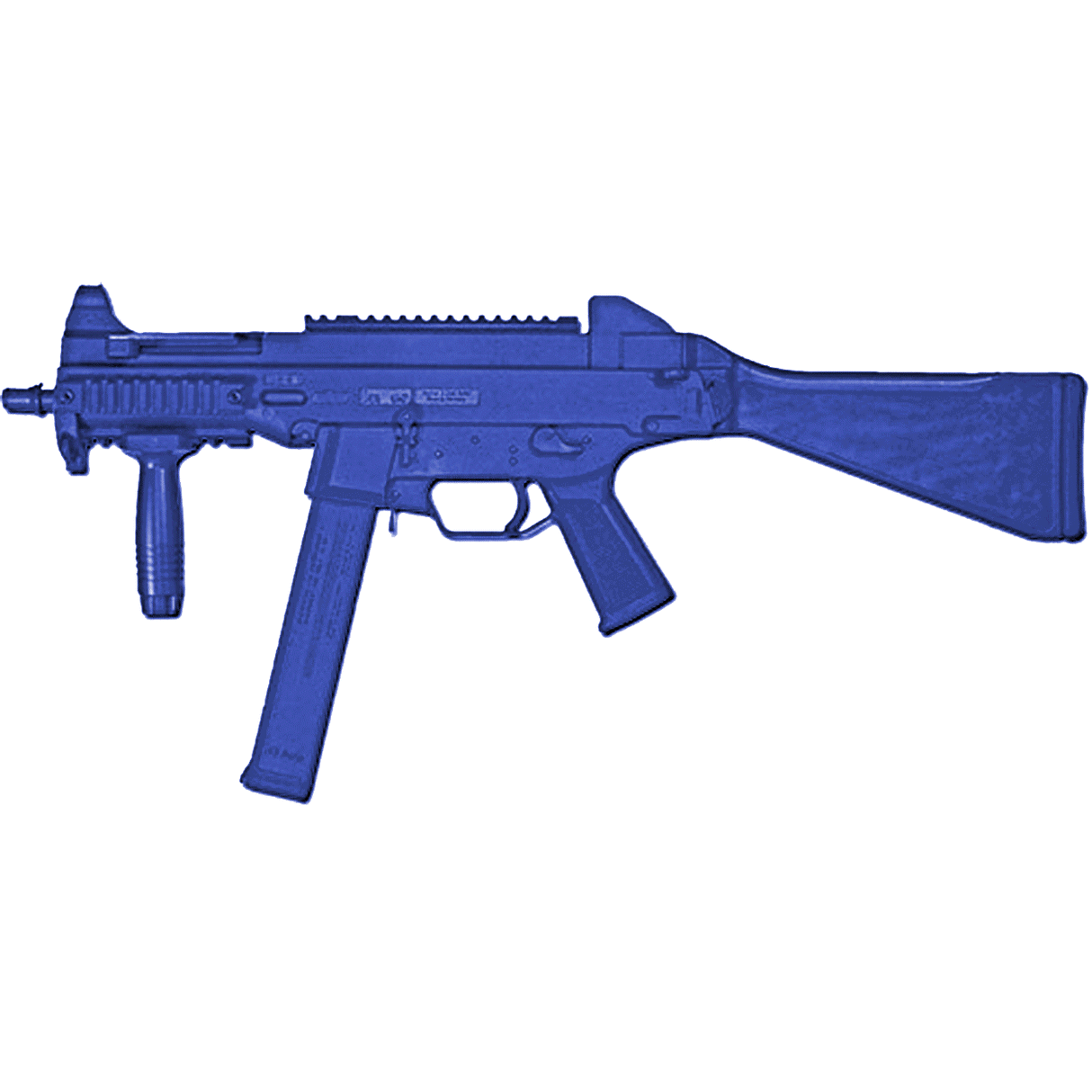 Arme d'entraînement Blueguns HK 417 crosse repliée — réplique inerte en polyuréthane renforcé acier