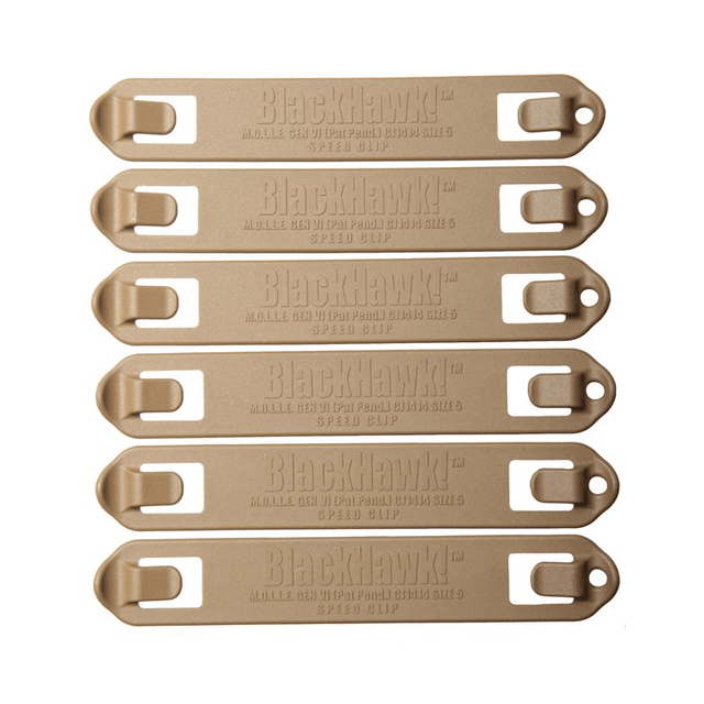 Attache MOLLE Blackhawk Speed Clip 5" (lot de 6)