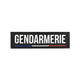 Bande de poitrine Gendarmerie GK Pro en gomme à dos auto-agrippant en deux formats