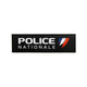 Bande de poitrine Police Nationale GK Pro en gomme à dos auto-agrippant deux formats