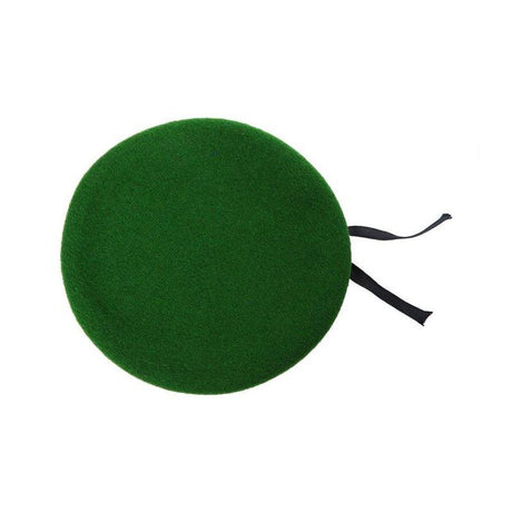 Béret Le Centurion vert Légion en laine mérinos, bord cuir et doublure acétate