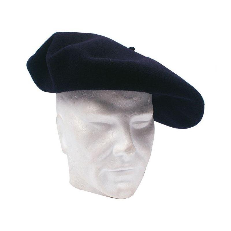 Béret tarte Le Centurion Chasseur Alpin en laine, bord cuir et doublure acétate