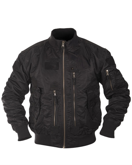 Blouson aviateur US Tactical Mil-Tec en nylon avec surfaces auto-agrippantes