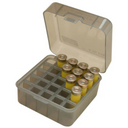 Boîte de rangement MTM compartimentée pour 25 cartouches calibre 12 / 16 / 20