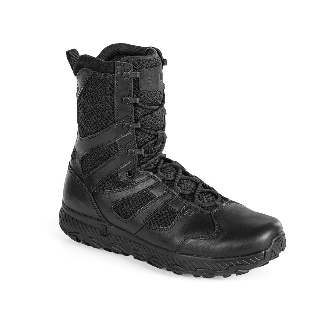 Bottes Taclite 2.0 8 pouces 5.11 Tactical cuir pleine fleur plaque ATLAS sans PFAS