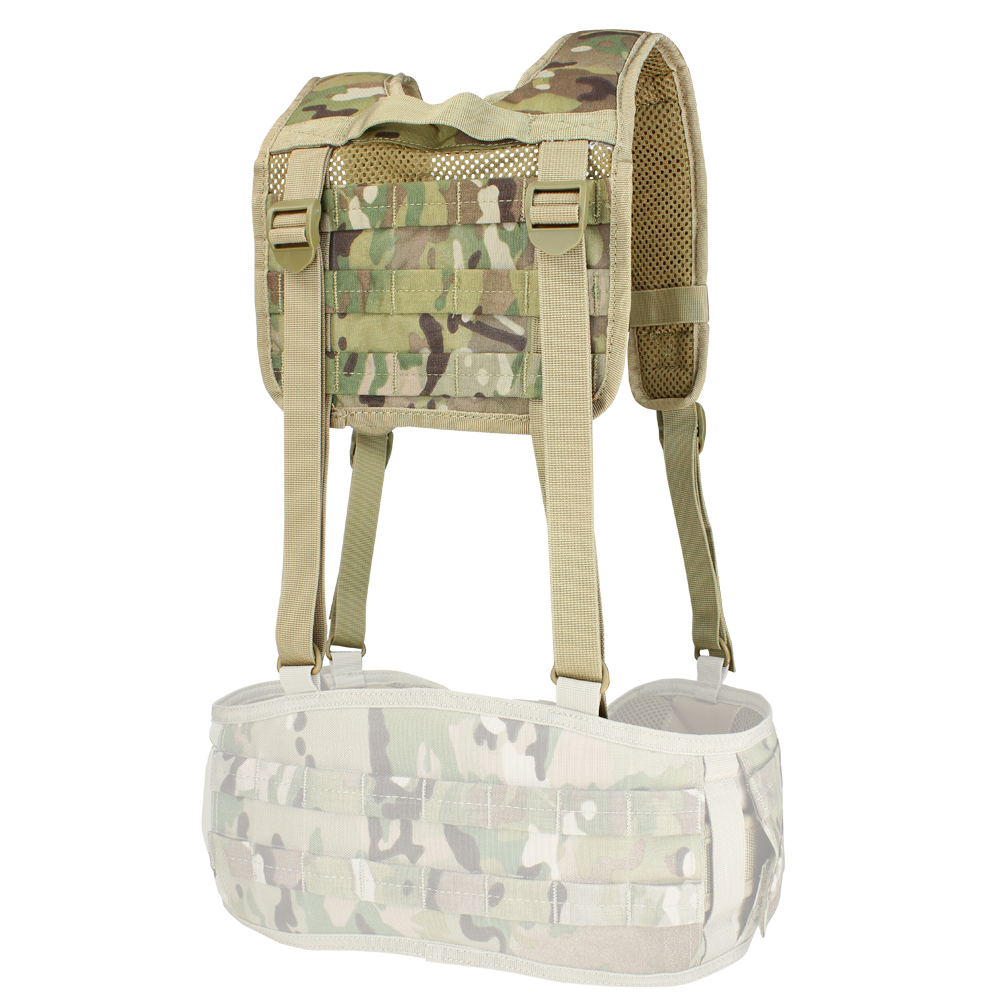 Brêlage Condor H-Harness bretelles contour maille aérée trois rangées de sangles