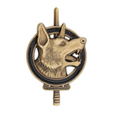 Brevet de maître-chien Boussemart insigne de qualification cynophile en métal