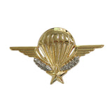 Brevet parachutiste chef de section Boussemart insigne de qualification en métal