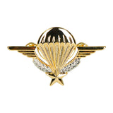 Brevet parachutiste chef de section Boussemart insigne de qualification en métal