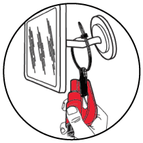Brise-vitre coupe-sangle Resqme pour porte-clés en ABS et acier inoxydable 7,6 cm