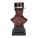 Buste de légionnaire Ares képi noir résine imitation bois socle en marbre