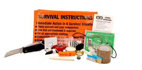 Kit de survie BCB 21 pièces en grande pochette nylon 500D 26 x 14 x 7 cm