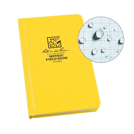 Carnet Bound Book Rite In The Rain réglure Metric Field 12 x 19 cm reliure cousue